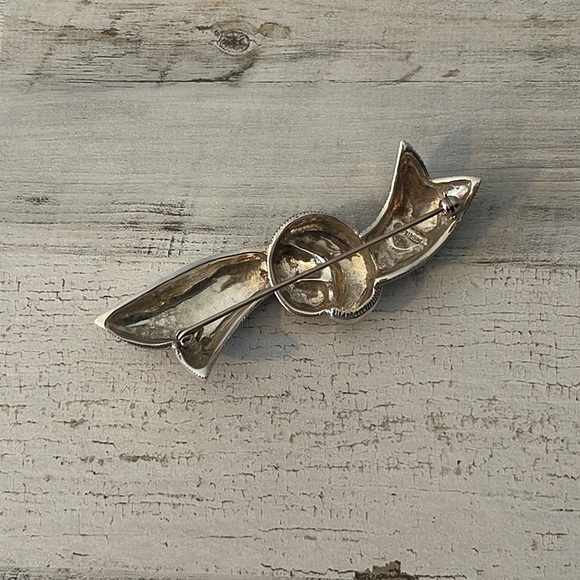 Beautiful Judith Jack Silver and Marcasite Brooch. - Picture 2 of 4